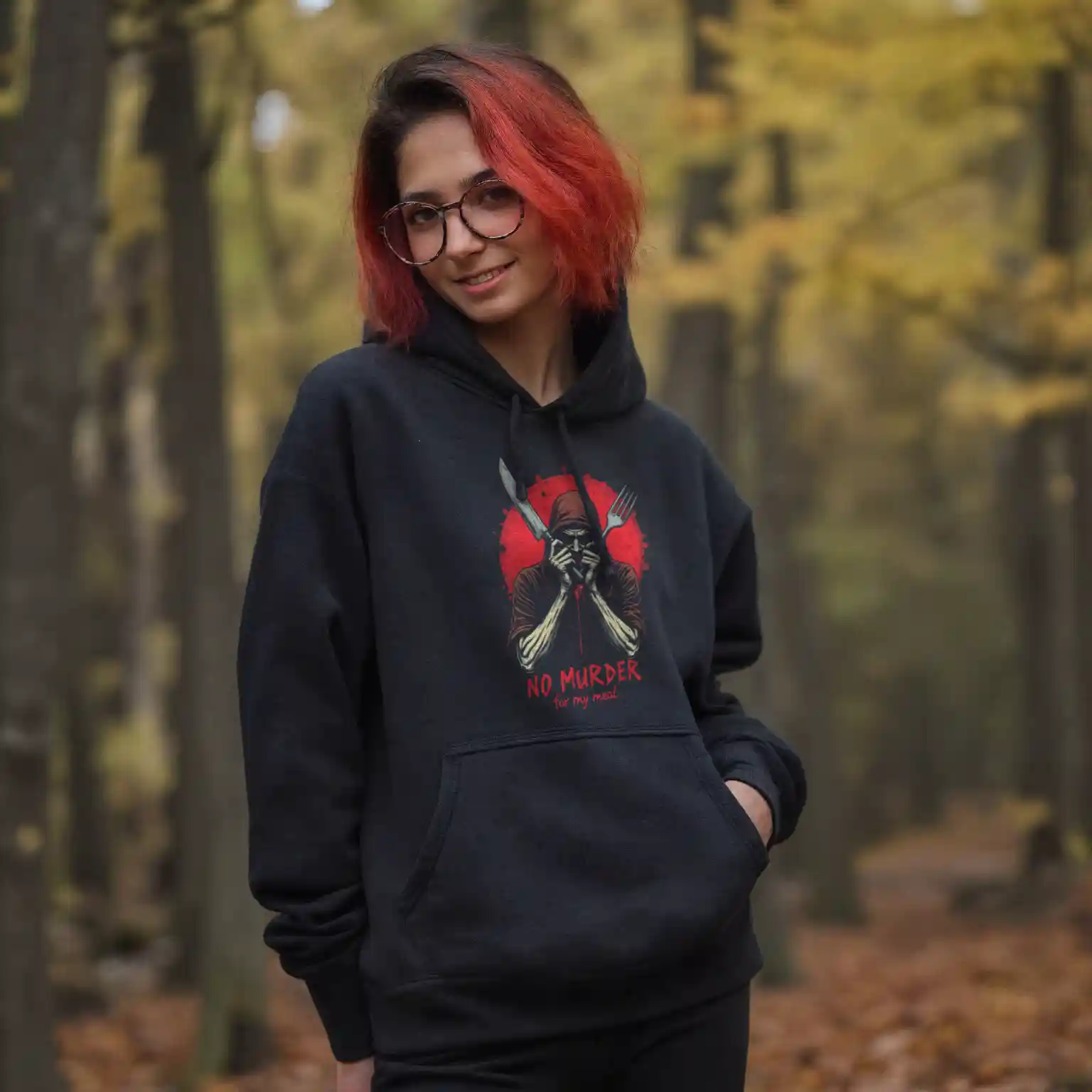 No Murder for my Meal Hoodie 26 No Murder for my Meal Hoodie – Bild 2